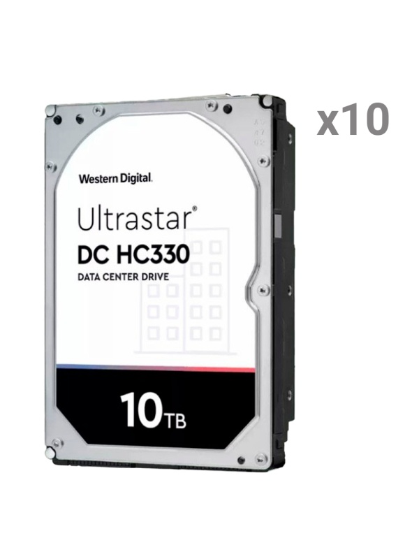 Disco duro Occidental Digital - 10 unidades | Capacida 10 TB cada uno - Interfaz SATA 6 Gb/s - Modelo WUS721010ALE6L4 - Especial a Servidor y Fecha centro - Superior o instalado en DVR