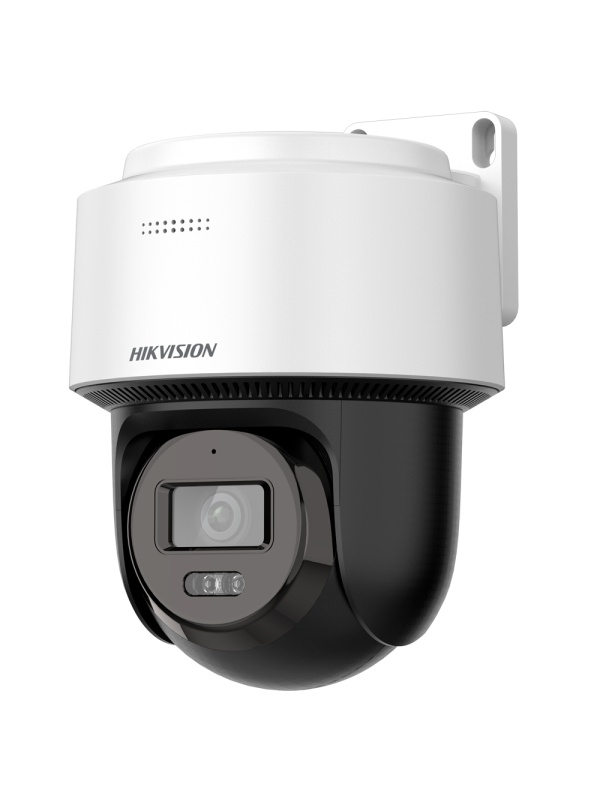 Dome Motorizada IP PT Hikvision gama VALUE - Resolução 2 Mpx (1920x1080) - Alcance da luz híbrida 30 m - Microfone e altifalante integrados - Detecção de movimento 2.0 - IP66 | MicroSD | PoE | Tamanho reduzido