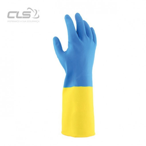 Equipamentos de Protecção - 5826 - Luva Látex/Neoprene Azul/Amarelo 30cm 10