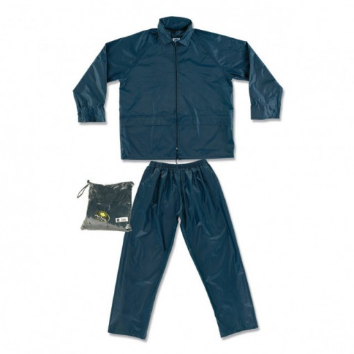 Equipamentos de Protecção - 6001 - Fato Impermeável Nylon Calça + Casaco L Azul Marinho