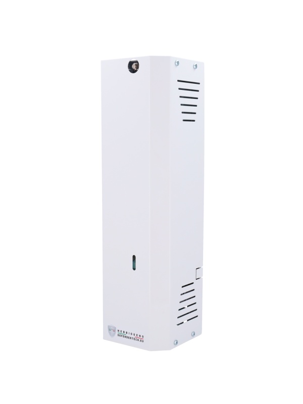 Gerador de neblina Defendertech - 2 Relés Ajax instalados para armar e disparo - 200 m3 em 60" - Bateria não incluída - Até 3.5 minutos de capacidade - Não deixa rastros depois do disparo