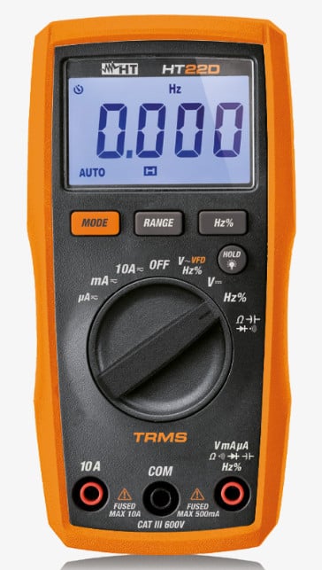 HT22D - HR00022D Digital Cat III 600V TRMS with VFD function