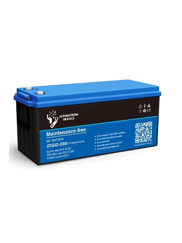 JDG-12-200 -Batterie 200Ah 12V GEL Décharge Lente – ULTIMATRON
