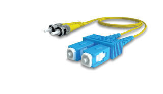 LM-010D9STUSCU - Patch Cord jumper ST/UPC - SC/UPC monomode 9/125 Duplex 1m LSZH LIGHTMAX