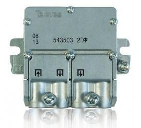 Mini-Repartidor EasyF 2D 5...2400MHz 4,3/4dB - Embalagem de 10 uds.
