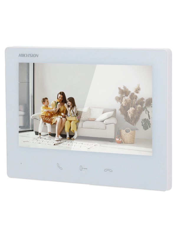 Monitor para videoporteiro - Visor TFT de 7" - Áudio bidirecional | LED de estado - 2 Linhas HD - Ranhura para cartão microSD até 128 GB - Montagem em superficie | Branco