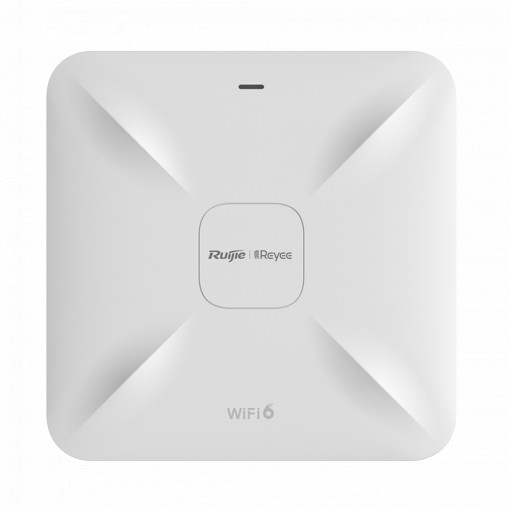 Reyee - AP Wi-Fi Omni-direccional 6 - Frequência 2.4 e 5 GHz - Suporta 802.11a/b/g/n/ac/ax - Taxa de transmissão até 3200 Mbps - Antenas MIMO 4x4:4 em 2.4GHz, 4x4:4 em 5GHz