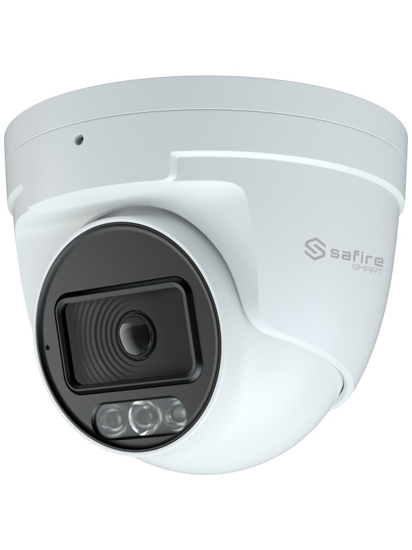 Safire Smart câmara Turret IP gama I1 com AI-ISP - Sensor 1/1.8" grande abertura F1.0 Night Color X - Resolução 4 Megapixel (2688x1520) | MicroSD 1TB - Lente 2.8 mm | Microfone incorporado | LED 30m - IA:Classificação de pessoas e veículos| Metadados - Im