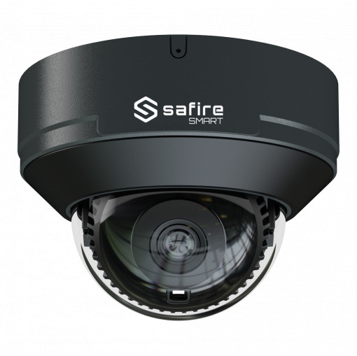 Safire Smart - Gama de câmaras de dome IP E1 Inteligência Artificial - Resolução 4 Megapixel (2566x1440) - Lente 2.8 mm | Microfone incorporado | IR 30m - IA: Classificação de humano e veículo - Impermeabilização IP67 &amp; IK10 | PoE (IEEE802.3af)