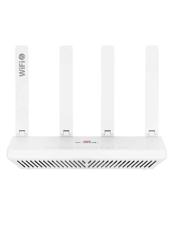 V-SOL Router ONT Wi-Fi 6 - 1X PON 4x LAN RJ45 GE 1x RJ11 1x CATV 1x USB3.0 - 802.11ax 3x3 de banda dupla 2.4 e 5GHz - Ideal para FTTH doméstico e empresarial