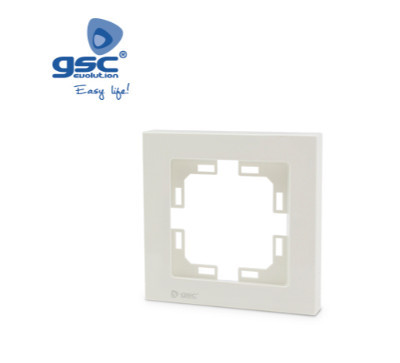 000201041 - 8433373010413 Guarnição de embutir reta para 1 módulo/furo Branco