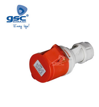 002300386 - 8436021943866Cetac 4P (3P+t) 16A IP44 Base aérea vermelha