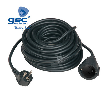 007003718 - 8433373037182Ralonge elétrico preto Sucko (3x1,5mm) 15M