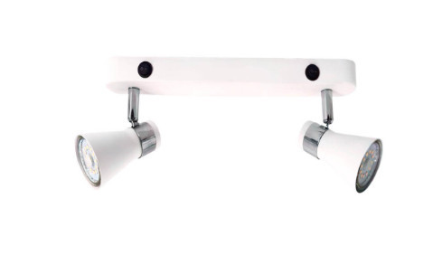 200000002 - 8433373072336Aplique duplo linear com interruptor Selna Série GU10 Branco