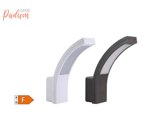 200205051 - 8433373061262 Lâmpada de parede LED Padum 15W 3000K cinza antracite