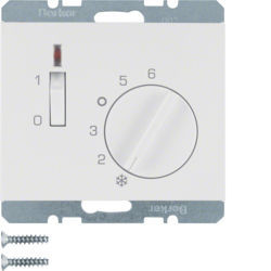20317109 - K.1/K.5 - termóst. 24V c/ON/OFF, branco HAGER EAN:4011334309871