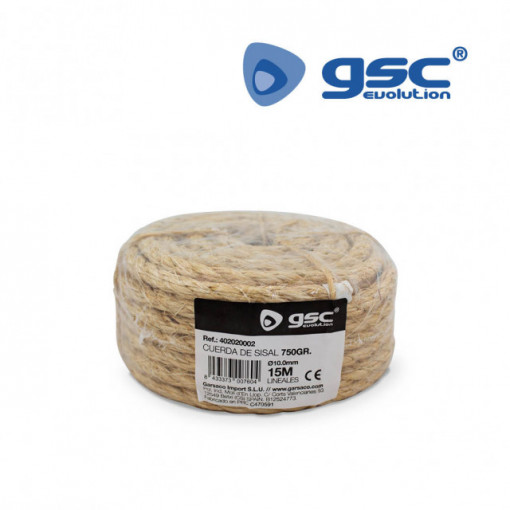 402020002 - 8433373007604Corda de sisal 10mm 15M