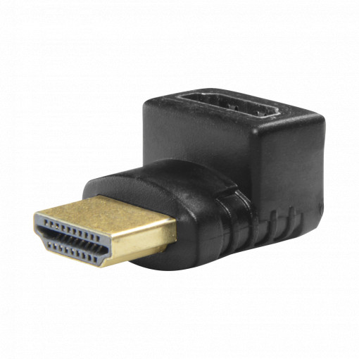 Adaptador HDMI - HDMI 1.3 - Cotovelo 90° - HDMI tipo A macho - HDMI tipo A fêmea - Conectores anticorrosão