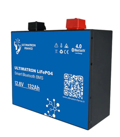 Bateria de Lítio 12V 132Ah (357x338x152 mm) - Ultimatron ULM-12V-132AH - LIFEPO4