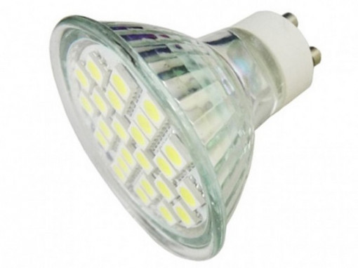 Bombilla LED 24x SMD 5050 GU10 4.5W Blanco Frio