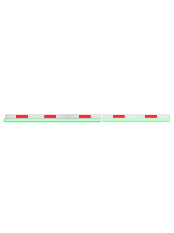 Braço da barreira de estacionamento - Compatível com PB-PARKBARRIER PRO e ULTRA - Braço reto telescópico até 6 m - Fabricado em alumínio - Status LEDs | Fita de borracha - Fácil instalação