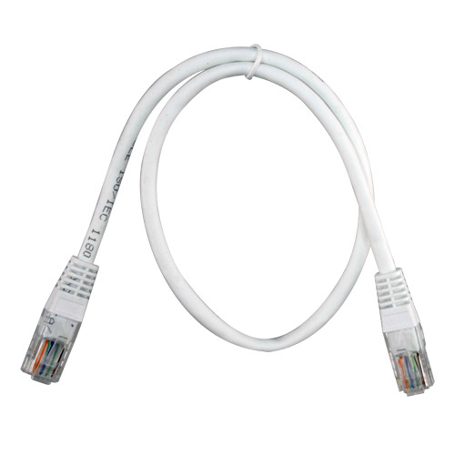 Cabo UTP - Ethernet - Conectores RJ45 - Categoria 5E - 0.5 m - Cor branco