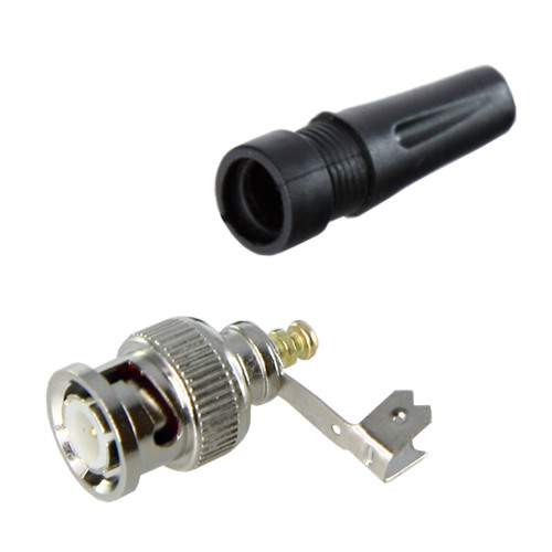 Conector SAFIRE - BNC para aparafusar - Compatível com qualquer cabo - Universal, não necessita ferramenta de crimpagem - Requer apenas chave de fenda - Bolsa protectora