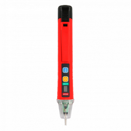 Detector de tensão AC sem contato - Modo de alta e baixa tensão até 1000 V - Aviso sonoro e LED visível - Apagado automático