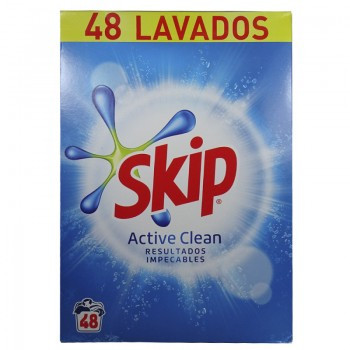 DETERGENTE ROUPA PO SKIP 48 DOSES ACTIVE CLEAN