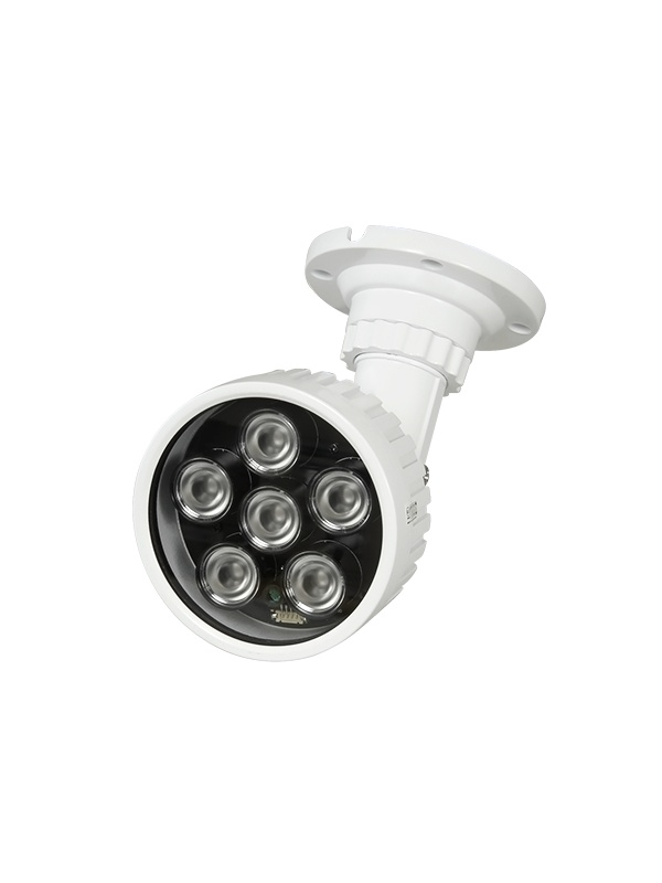 Enfocar infrarrojo de rango 100m - Iluminación poner LED - 850nm, 60° de apertura - 6 LED Ø10 - Incluir celúla de foto-control - 170 (Fo) x 85 (Ø) mm