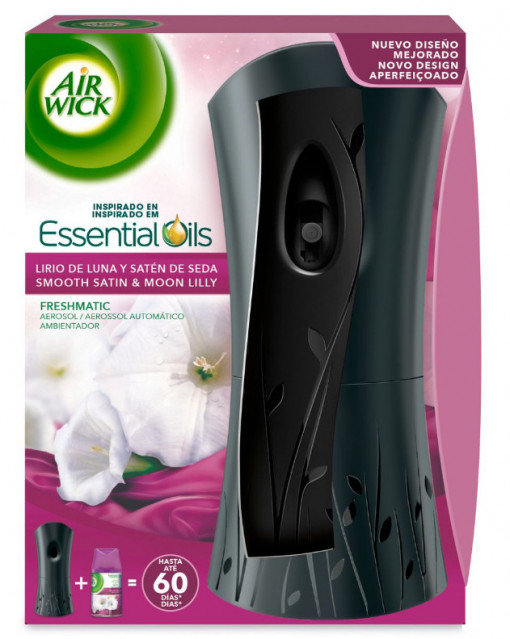 Higiene Pessoal, Detergentes e Ambientadores - RN-3636 - MAQUINA AUTOMATICA AIR WICK+RECARGA SMOOTH SATIN & MOON LILLY 250ML