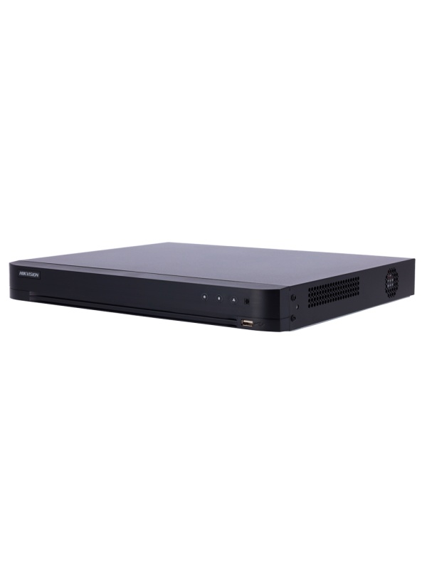 Hikvision DVR 5n1 16 CH gama PRO - 16 CH HDTVI / HDCVI / AHD / CVBS - Até 32 CH IP - Saída HDMI 4K e VGA | Áudio - Deteção de movimento 2.0 | AcuSense - Reconhecimento facial | 2 HDD