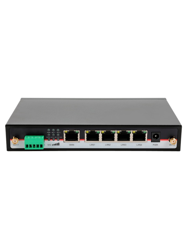 Hongdian Router 5g Industrial - 5g Sub -6GHZ SA/NSA - 5 PUBERTES Ethernet RJ45 Gigabit - Dual SIM Dual Modem - Doors RS232/RS485 - Wi -Fi 802.11b/G/N/AC 2.4GHZ -5G