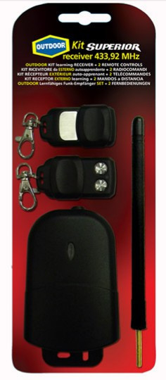 Kit d'émetteur de réception à 2 canaux et 2 commandes extérieures (433.92) - supérieur