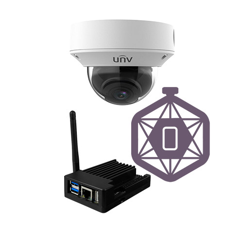 Kit para Controlo de Lotação ECO - Câmara UV-IPCOUNT-Z-4 - PC com software SF-COUNT-LITE - Múltiplos visores nas entradas - Relatórios personalizados - Sistema multicanal até 20 câmaras