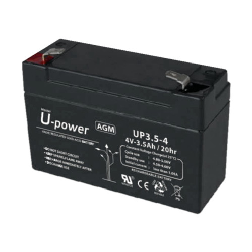 Machugas - Batería recargable - Tecnología dirigir ácido Prolongación - Voltaje 4 V - Capacidad 3.5 Ah - 65 x 90 x 34 / 420 g - A respaldo ou usar directo
