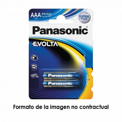 Panasonic - Pilha AAA/LR03 - Pacote de 2 - 1.5 V - Alcalino - Alta qualidade