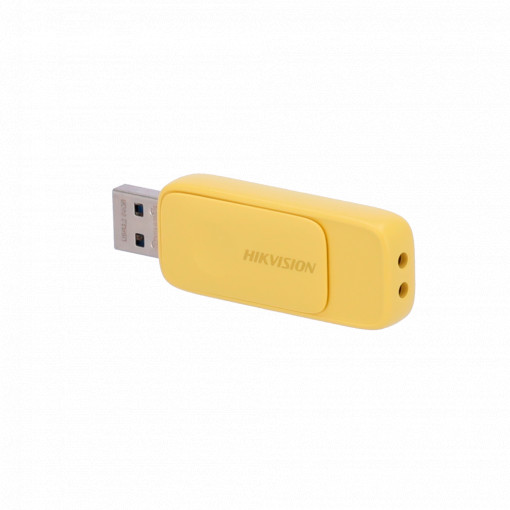 Pendrive USB Hikvision - Capacidad 64 GB - Interfaz USB 3.2 - Velocidad máxima lectura/escritura 120/45 MB/s - Diseño compacto, color amarillo
