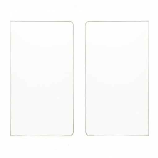 Porta para torniquete - Compatível com ZK-TS-MARS-PRO-S1000/S1200 - 420 (L) x 630 (A) x 10 (Fo) mm (cada porta) - Orifícios de instalação - Material acrílico - Inclui duas portas