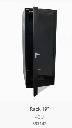 Rack Bastidor 19" 42U Solo (600 x 2050 x 800mm) Montado