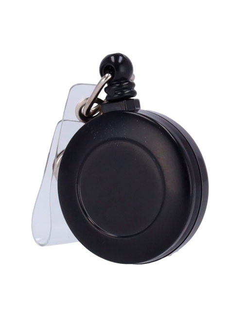 Retractable Card Cord - CLIPS arrangement - Compatible with Card -Holder -X -Xxx - Reduced Size - Made of Plastic - Black Color
