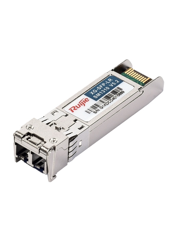 Ruijie SFP+ módulo transceptor - Comprimento de onda 1310 nm - Fibra monomodo - Conector LC duplex - Distância máxima 10 km - 10Gbps - 10GBASE-LR