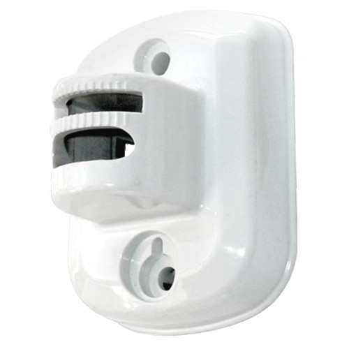 Suporte de parede - instalação em estruturas verticais - Compatível com os detectores KX - Fabricado em policarbonato - Cor branco - 50 (Al) x 37 (Lg) x 30 (Fd) mm