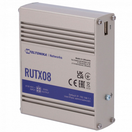 Teltonika Router Industrial - 4 puertas Ethernet RJ45 Gigabit - USB 2.0 - Entrada/Saída Digital - Caixa de alumínio