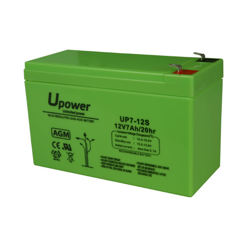 Upower - Bateria recarregável - Tecnología chumbo ácido AGM - Tensão 12 V - Capacidade 7.0 Ah - 93.5 x 151 x 65 mm / 2180 g - Para backup ou utilização directa