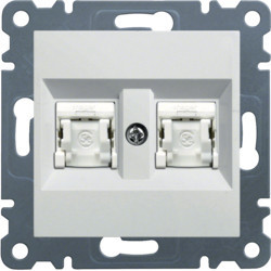 WL2160 - lumina - RJ45 Cat.6 UTP duplo, branco HAGER EAN:8694407001160