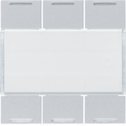 WXE316T - Tecla x6 gallery KNX com LED, alumínio HAGER EAN:3250618500271