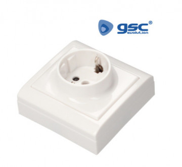 000200498 - 8436021944986 SurfaceCo 2p + Tt Lat. Weiß 80x80mm 16a 250 V
