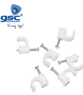 000303831 - 8433373038318SACO avec 100 clips pour un câble de tuyau rond de 9 mm