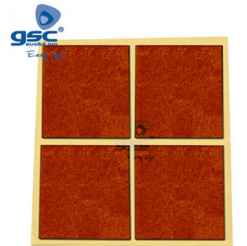 003802774 - 8433373027749 Engy de 4 autocollants carrés Feltros 44x38mm - marron